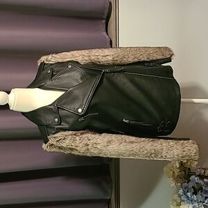 Treasure & Bond NWT Faux Leather and Fur Coat - Size XS